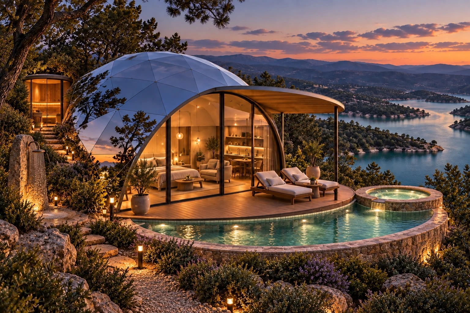 One-bedroom dome
