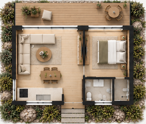 Modern Mirrored Glass Residences image 2